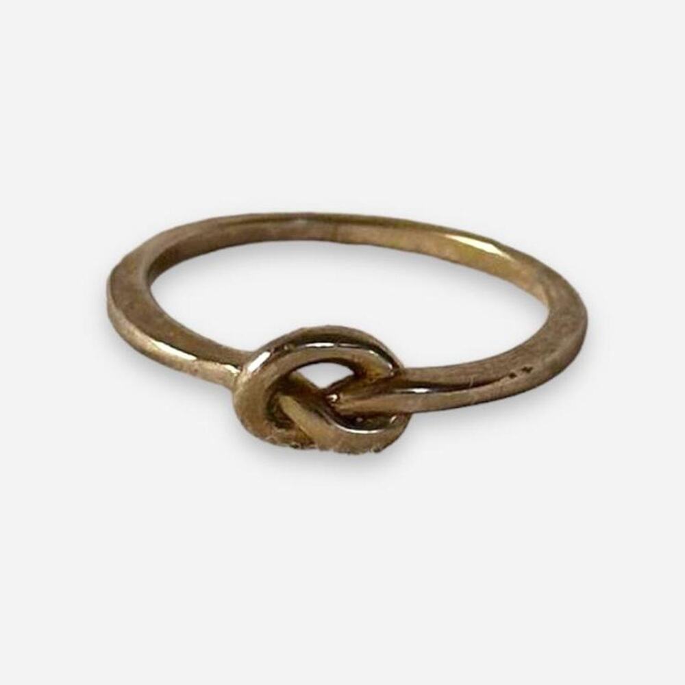 Silver knotted ring brand unknown